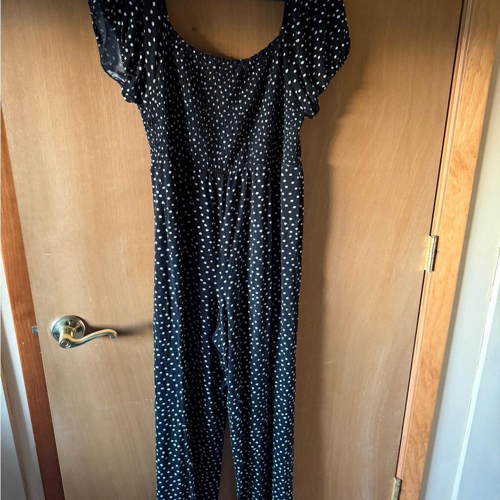 Rewind Black and White Patterned Jumpsuit